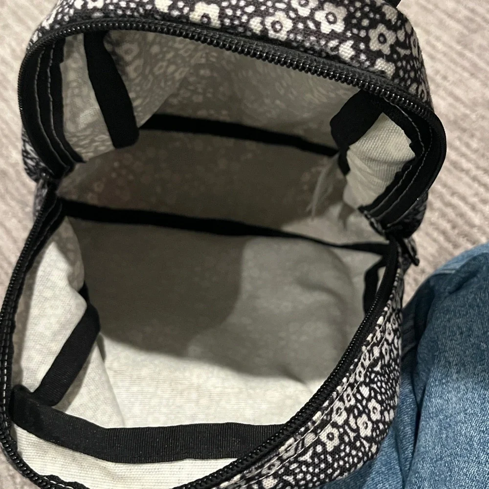 Jansport Black and White Mini Floral Print Backpack - Picture 4 of 8